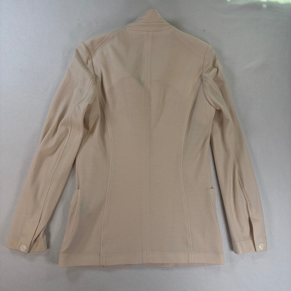 Rag & Bone Blazer Jacket Collarless Button Front Beige Women's Size 4 - Picture 9 of 10